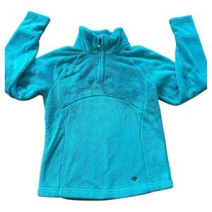 Obermeyer Teal Fleece Half-zip Fleece with Thumb Holes Kids XL